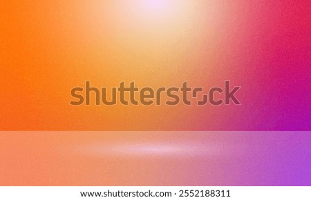 Soft neon gradient studio room, abstract background pattern, walls and floor reflect neon lights, soft grainy texture vintage style, technology connected blue-green background. Future technology.