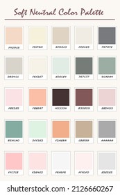 weiche neutrale Farbpalette, Vektorgrafik