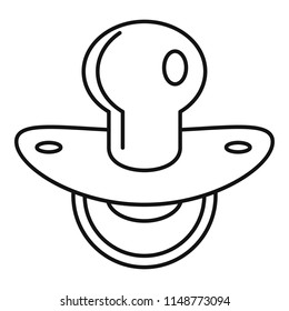 Soft nipple icon. Outline soft nipple vector icon for web design isolated on white background