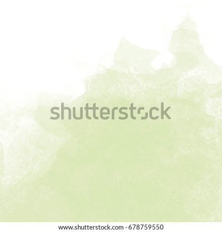 soft olive green irregular watercolor surface on white background, hand painted vector illustration