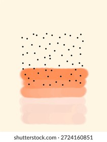 Abstrato de laranja suave com pontos polka