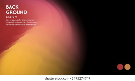 soft orange combination light yellow gradient abstract black background, in eps 10