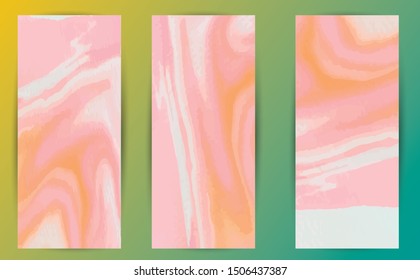 Soft Orange Pink Beige Colored Marble Template Abstract Marble Background for Designs, Posters, Brochure, Banners, Cards.