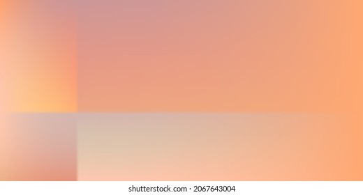 Soft Orange Sunset Gradient Mesh Screens Illustration. Sunrise Empty Smooth Geometric Surface Backdrop. Purple Pastel Yellow Trendy Background. Modern Pink Blank Watercolor Colorful Blurred Texture.