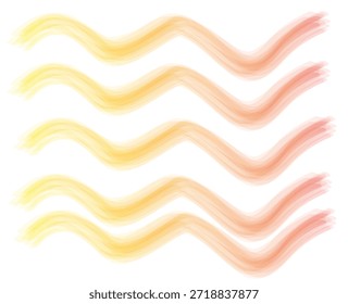 Líneas onduladas borrosas de color naranja suave y amarillo sobre un fondo blanco.