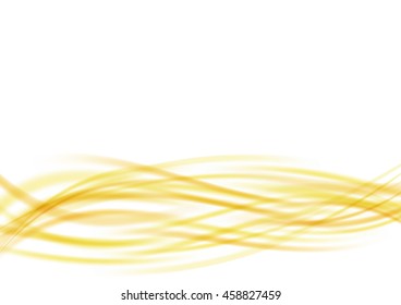 soft orange yellow flow of blurry swoosh waves. vector illustration