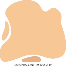  A soft, organic blob shape in beige tones, representing the gentle flow and tranquility of natural forms in a minimalist, abstract design.