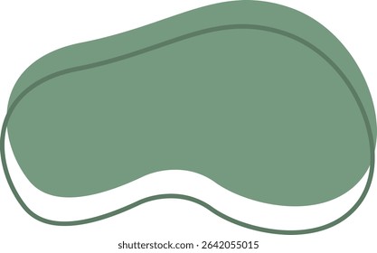 A soft, organic blob shape in soothing green tones, evoking the fluidity and tranquility of natural forms in a minimalist, abstract design.