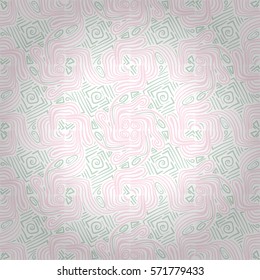 Soft ornamental seamless pattern in stripes style. Shining, graphical design for textile, web, game or other purpose. Vector background.