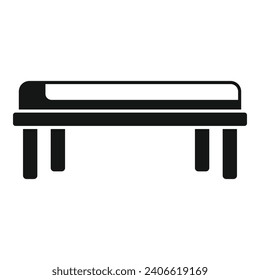 Soft outdoor bench icon simple vector. View top interior. Outdoor home furniture