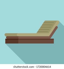 Soft outdoor chair icon. Flat illustration of soft outdoor chair vector icon for web design