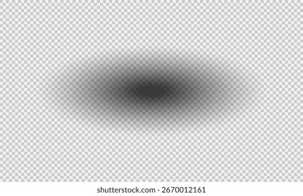 Sombra ovalada suave sobre transparente: Vector desenfocado