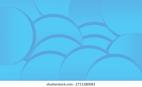 Suaves Formas circulares azules superpuestas que crean un fondo abstracto tranquilo con Gradientes suaves y curvas suaves. Vector EPS 10