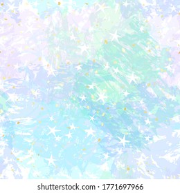 Soft pale colorful seamless pattern.
Illustration of a fantastic starry sky