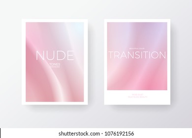 Diseño de gradiente rosa pálido suave. Plantilla de moda para un anuncio o un volante con fondo de seda. Ilustración vectorial.