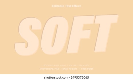 Soft paper 3d editable text effect style.