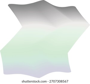 Suave superficie abstracta de gradiente 3D pastel con suaves pliegues