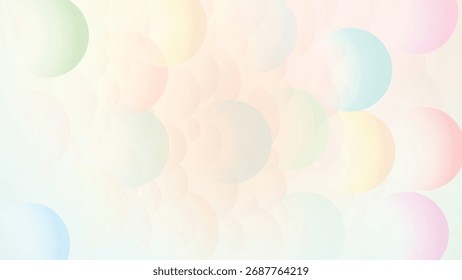 Fondo abstracto pastel suave con círculos borrosos y Gradientes de color suave