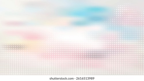 Soft Pastel Abstract Background with Dotted Texture - Delicate Gradient in Pink Blue and White for Modern Designs, Seamless Patterns and Subtle Graphic Elements
