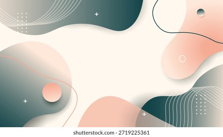 Abstrakter, weicher, pastellfarbener Hintergrund mit fluiden Formen und sauberem Design
