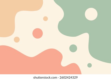 Soft Pastel Abstract Background with Organic Shapes