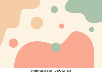 Soft Pastel Abstract Background with Organic Shapes