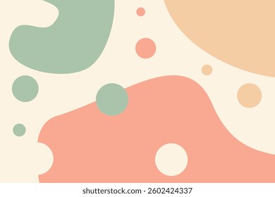 Soft Pastel Abstract Background with Organic Shapes