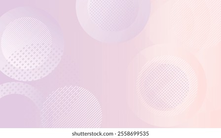 Soft pastel abstract background with overlapping circles, gradients, and dotted textures, ideal for modern designs, presentations, or artistic visuals