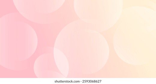 soft pastel abstract background with overlapping translucent circles in pink and peach tones, creating a gentle and elegant design