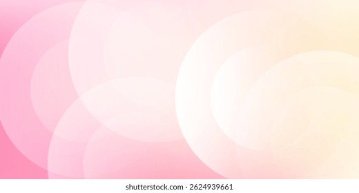 Soft pastel abstract background with overlapping translucent circles in pink and peach tones — ideal for beauty, wellness, baby products, or romantic themes.