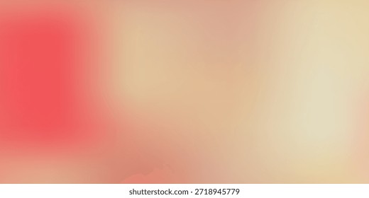 Fondo abstracto pastel suave con cálidos tonos rojos, beige y dorados que se mezclan suavemente. Una ilustración de Vector borrosa y de ensueño