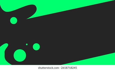 Soft Pastel Abstract Composition With Green And Black Combination Colors