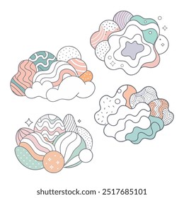 Soft Pastel Abstract Designs with Subtle Textures