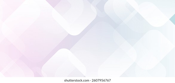 Soft Pastel Abstract Geometric Background with Gradient Shapes. Modern diagonal lines pattern. Minimal corporate white background with geometric shapes.