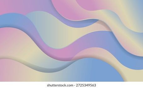 Fundo de Gradiente de Onda Abstrato de Pastel Suave