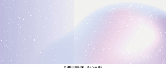 Soft pastel background with a gradient of purple and white. The background has a dreamy, textured look with subtle speckles of purple. Gradient background vector. Purple background.