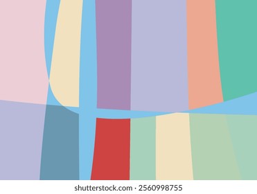 Soft pastel background with random geometric shapes, creating a calming and abstract design.