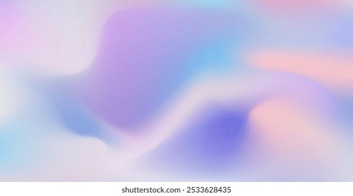 Soft pastel blurred gradient background. Liquid horizontal banner with delicate purple shades.