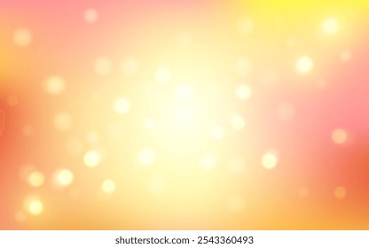 Soft Pastel Bokeh Background with Warm Glow. Abstract Light Spots in Pink and Yellow Tones, Background decoration