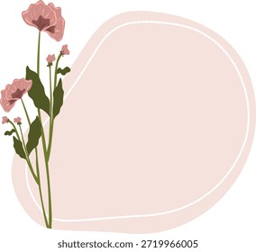 Vetor de Flor Botânica de Pastel Mole
