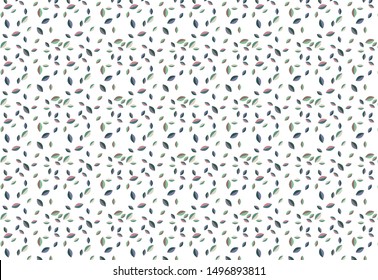 Soft pastel botanical jungle leaf pattern, smooth tropical, hydenyear flowers for fashion fabrics and all prints on the background of pink sweet blue, green stacking