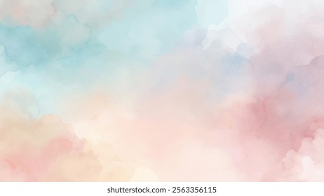 Soft pastel clouds create a serene and calming background perfect for various design projects.