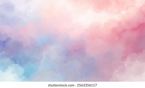 Soft pastel clouds create a whimsical and serene backdrop, perfect for artistic and creative projects.