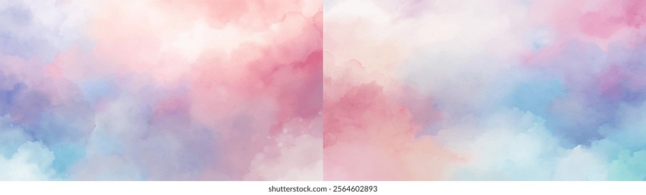 A soft pastel cloudscape offers a tranquil and artistic backdrop for various creative projects.