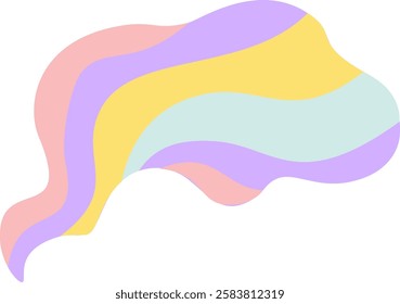 Soft pastel colors blend together in a wavy abstract design, creating a modern and stylish background perfect for various creative projects