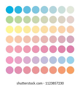 Soft Pastel Colors Palette Stock Vector (Royalty Free) 1123857230 ...