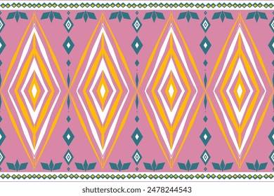 Soft Pastel Diamond Design
pattern combines soft pinks and oranges with delicate green accents in a diamond motif, pastel, batik, seamless, textile, fashion industry, decoration, home decor, abstract