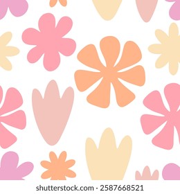Soft Pastel Floral Freeform Pattern