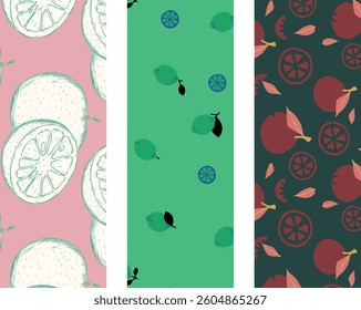 Soft Pastel Fruits Watercolor Seamless Design for Bedding
