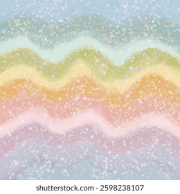 Soft Pastel Glitter Waves - Abstract Vector Background for Dreamy Designs